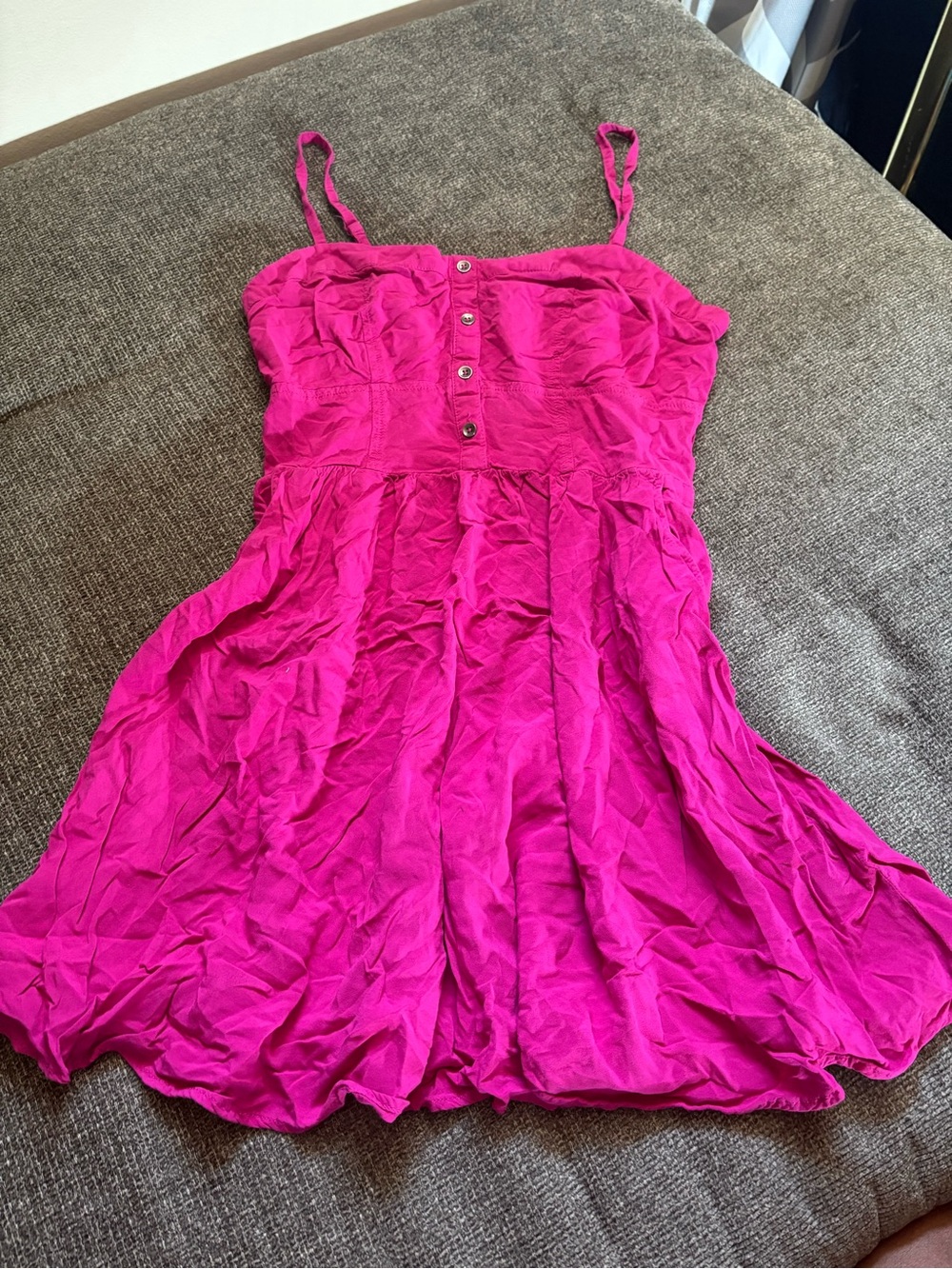 Express Magenta Spaghetti Strap Mini Dress